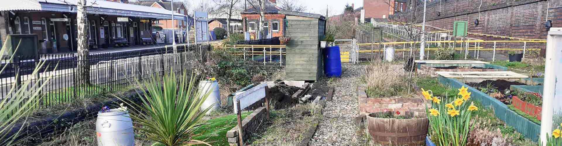 This station garden at Evesham has been adopted.  Enjoyed by many and a great amenity for all.