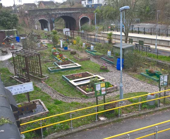 The community garden at the adopted station of Evesham