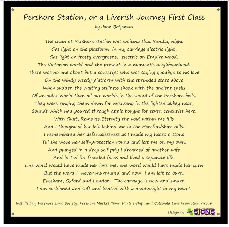 Pershore Station - poem by John Betjeman