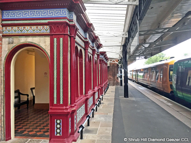 Victorian waiting room on Platform 2B, recently restored