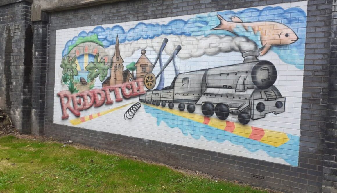 Redditch Train mural