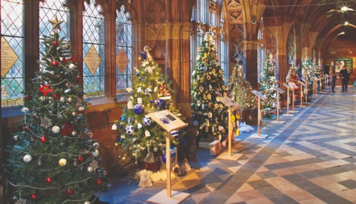 Christmas tree festival at Worcester Cathedral