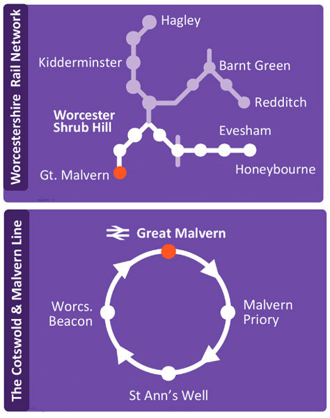 Great Malvern Station Circular Walk Route